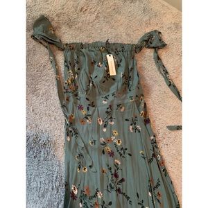 Green floral vici maxi